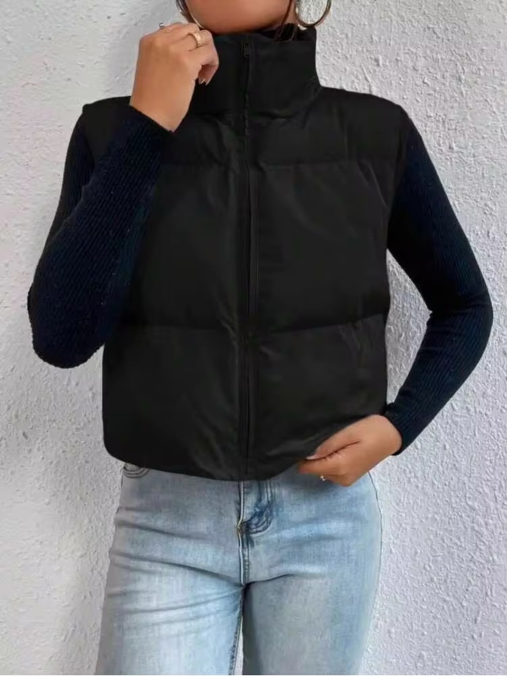 SHEIN Black Puffer Vest